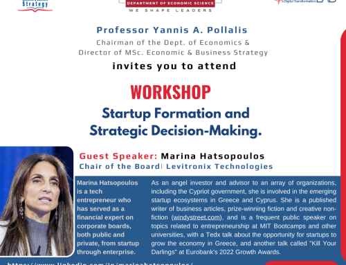 Workshop: Startup Formation and Strategic Decision-Making